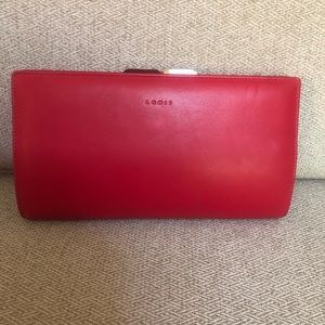 Lodis Red Clutch Purse w/small strap